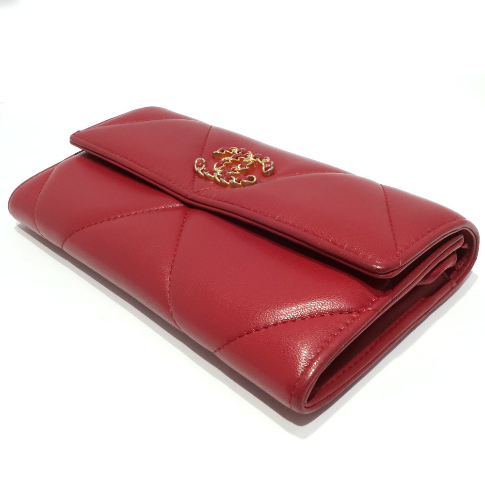 Chanel Matrasse Long Wallet  Wine Red Bordeaux Coco  ly G