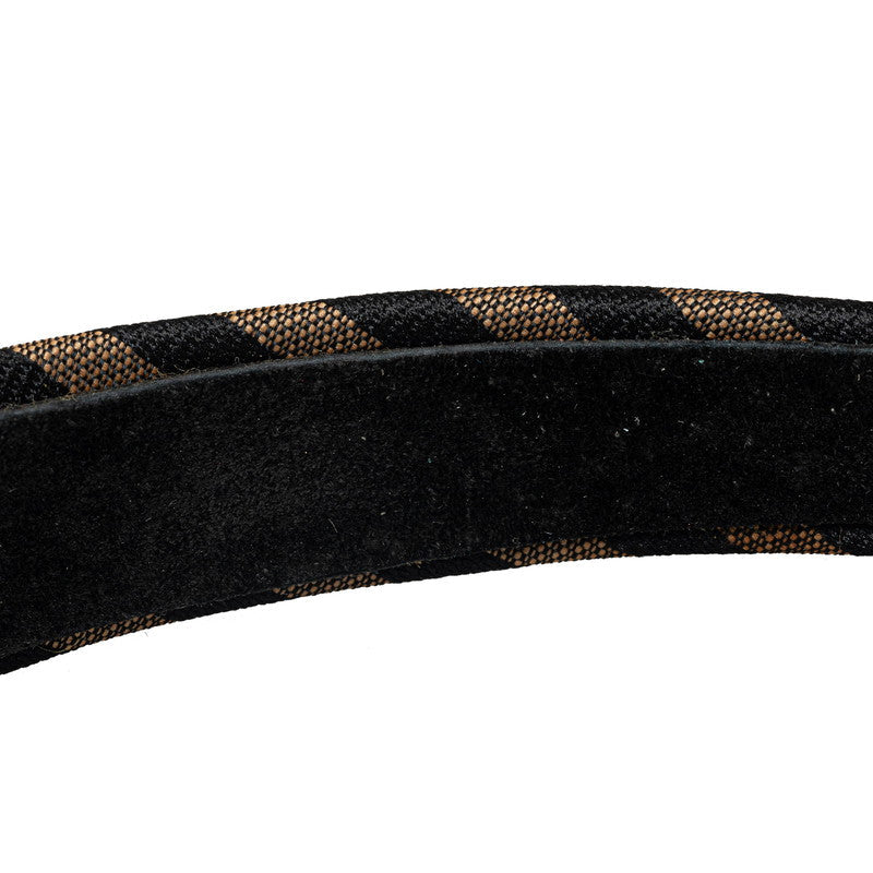 Fendi Pekan Hairband Katyusha Brown Black Canvas  Fendi