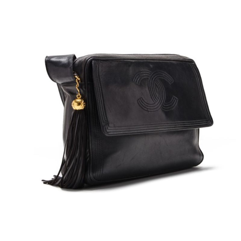 Chanel Coco One-Shoulder Bag  Fringes Black  Black (Golden Tools) Shoulder Bag   Ship Free Shipping] Xian Yama Online