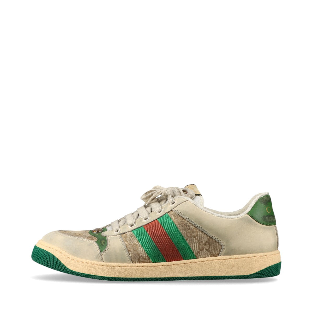 Gucci screener canvas x leather sneaker 11 men multi-colour vintage processing GG Supreme sy line    store