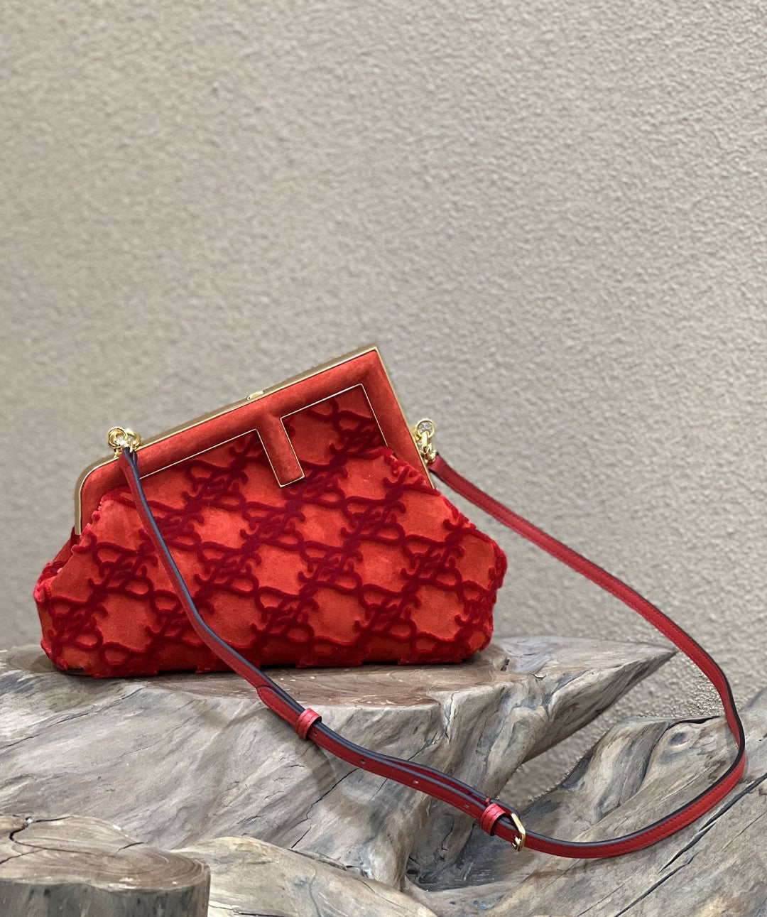 Fendi Fendirst Small Red Bag For Woman 26cm/10in