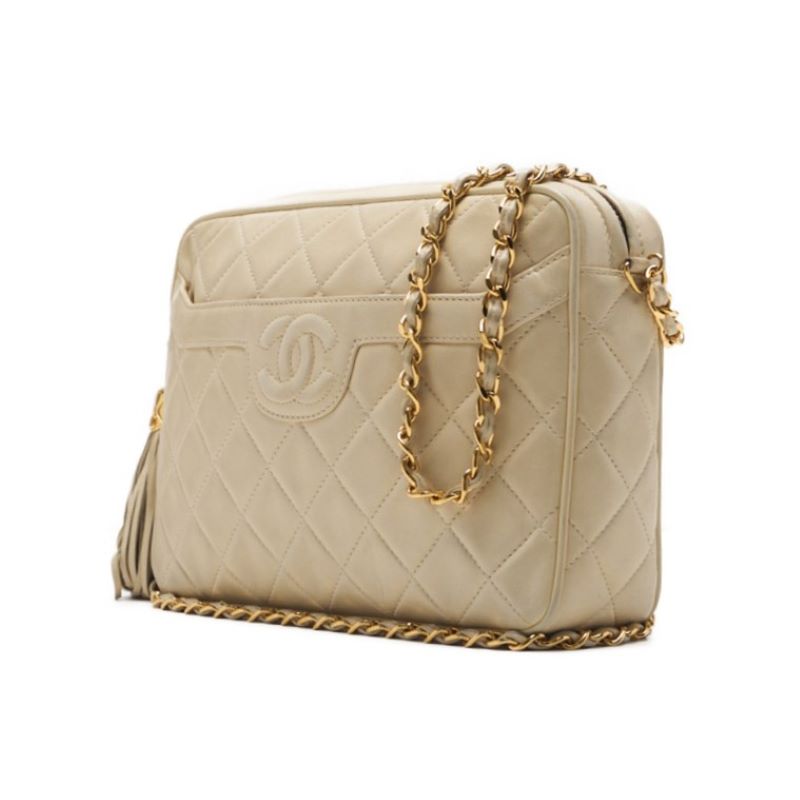 Chanel Matrasse Coco Chain Shoulder  Fringes  Ivory (Gen Gold ) Shoulder Bag Mini Shoulder Bag  Bag Hybrid   Ship] Dharma Sharma Online