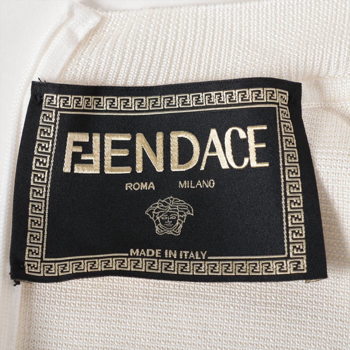 Fendi x Versace 22 Years Leion  One Earrings 42  Ivory FZD952 FenderChef