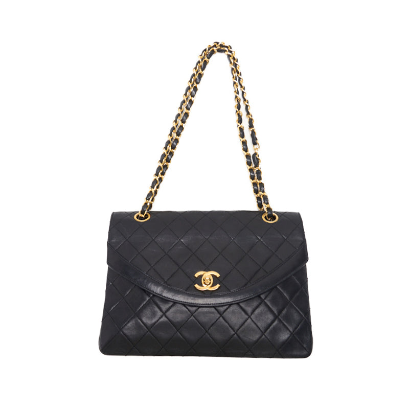 Chanel Matrasse  Flap Turnlock Chain Shoulder  Black   Shoulder Bag Ladies Shoulder Bag Hybrid 【 Ship】 Ladies Shoulder Bag Ladies Shoulder Bag