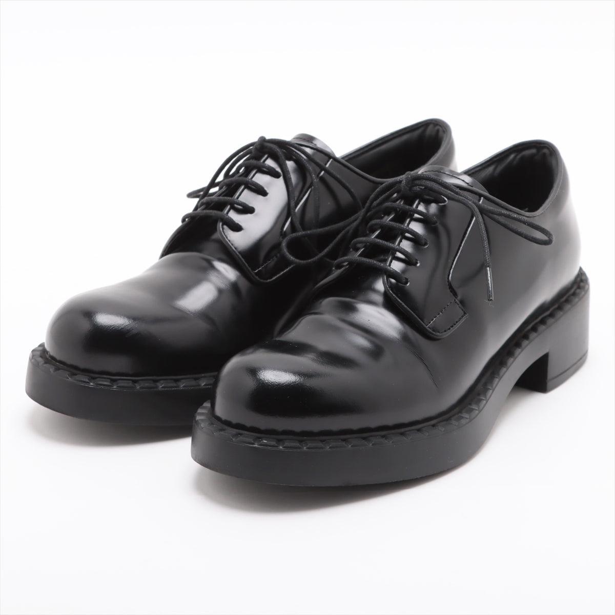 Prada Leather Shoes 36  Black