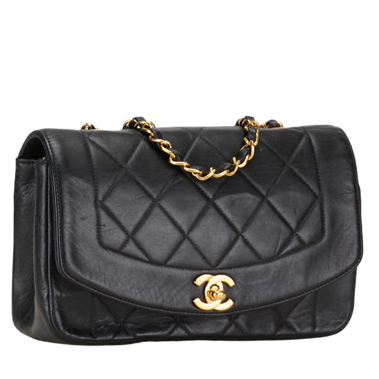 Chanel Matrasse Diana 25 Chain Shoulder Bag Black   Chanel