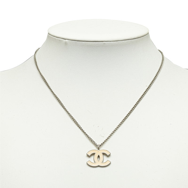 Chanel Coco Necklace Silver Beige Metal  Chanel