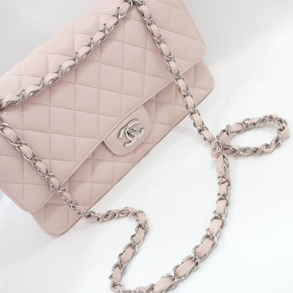 Chanel Bag Matrasse 25 A01112 Chain Shoulder CC Mark W Flap Caviar S Pink/SV G   Women 19th/8-digit   Card  Bag