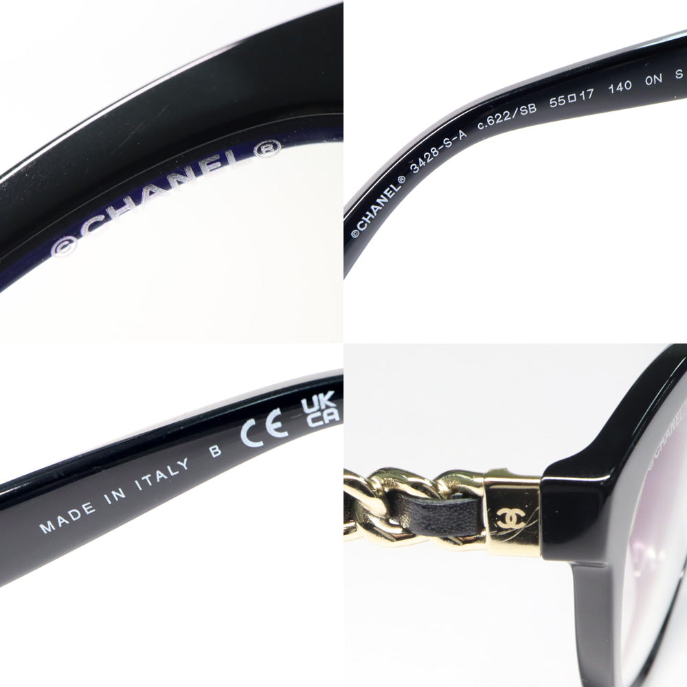 Chanel Blue Cut S A71484 Ivory Black -S Small