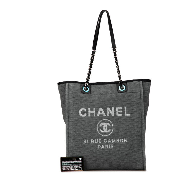 CHANEL DOVILLE PM A66939 GREY BLACK LINKS LEADER LADY CHANEL