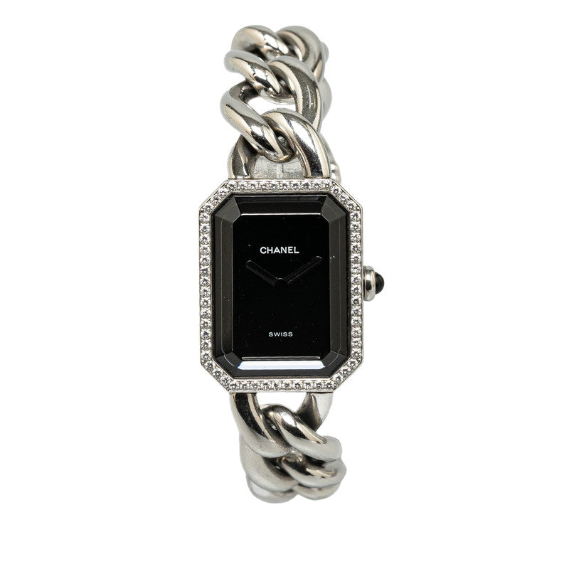 Chanel Premium Beezel Diamond  Size S H0495 Quartz Black  Stainless Steel  CHANEL