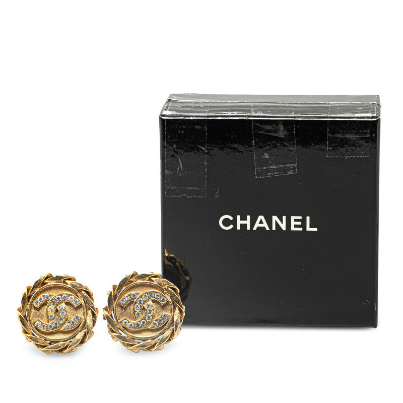 Chanel Coco Wind Cars Rhinestone Earring G Plated  Chanel