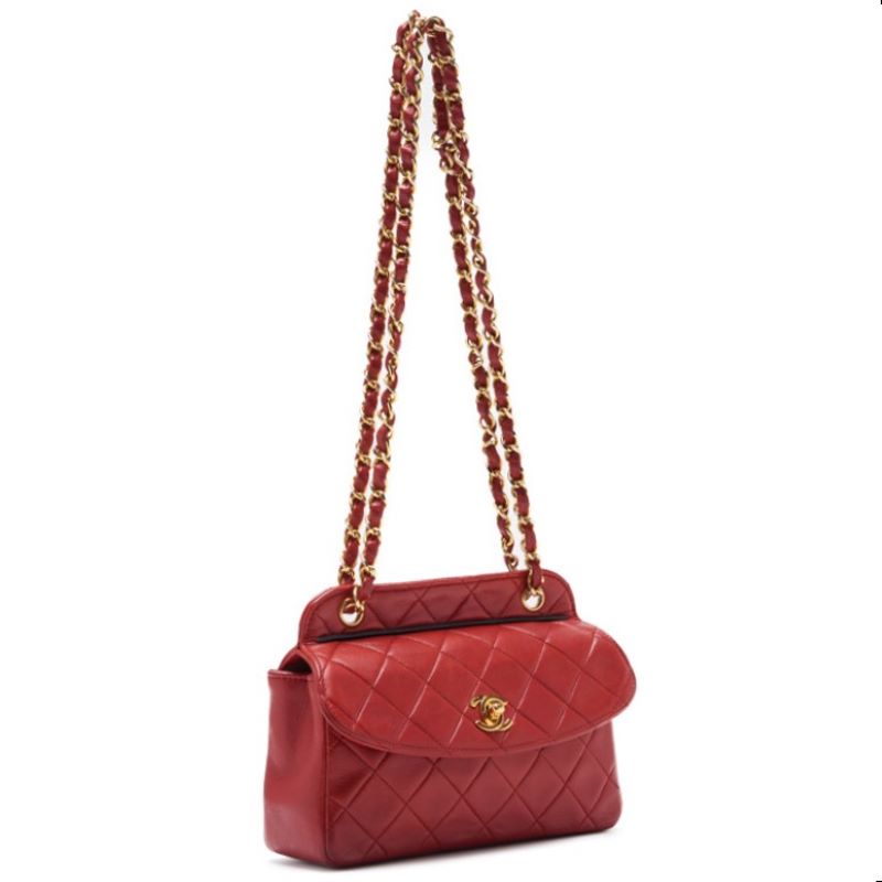 CHANEL 【CHANEL】 Mini Traverse Roundflip Chain Shoulder  Red  Shoulder Bag Miniature Shoulder Bag  Bag Hybrid 【 Delivery】  Yabok Online