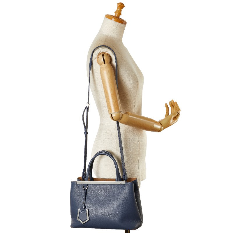 Fendi Puttur Juice Handbag 2WAY Blue Leather  Fendi