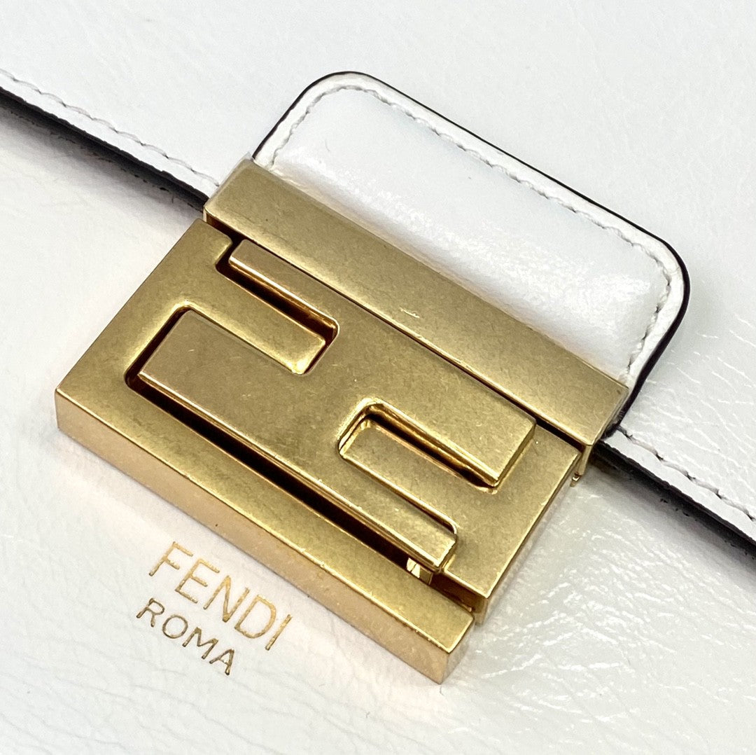 Fendi Kan U Small White Bag For Woman 25cm/9.5in