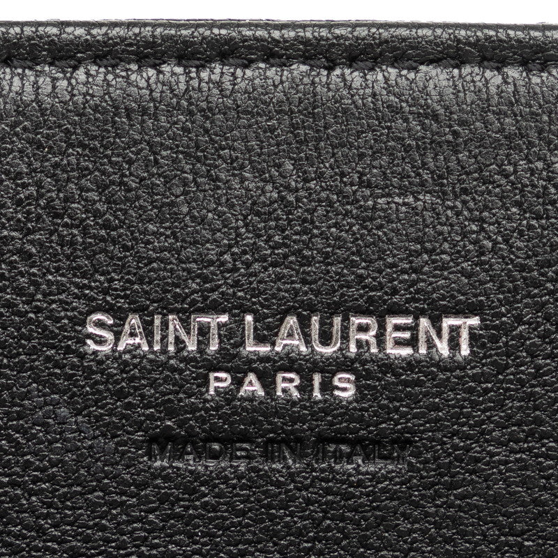 Saint Laurent YSL V Stitch Shoulder Bag Chain Wallet Black Leather  Saint Laurent