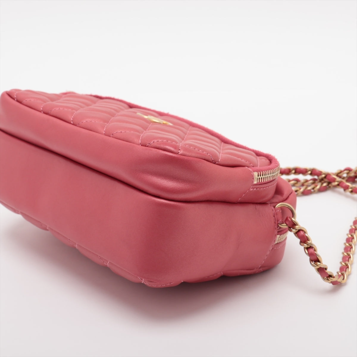 Chanel Lambskin  Chain Shoulder Bag Pink G  29th