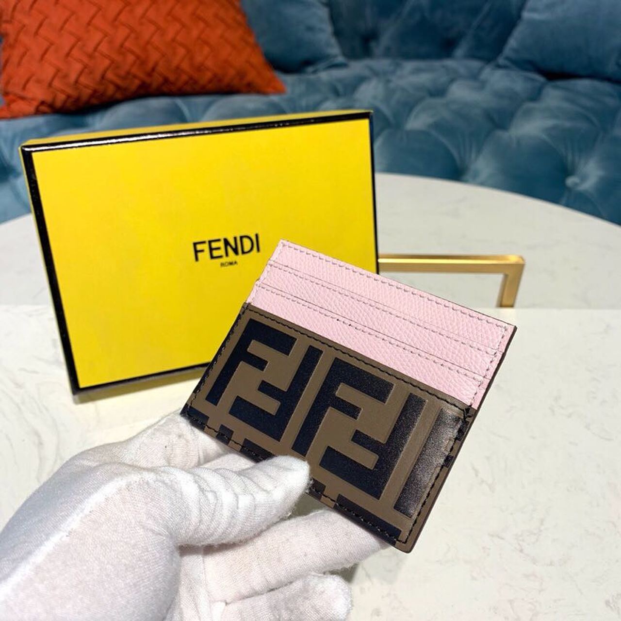 Fendi Card Holder Light Pink