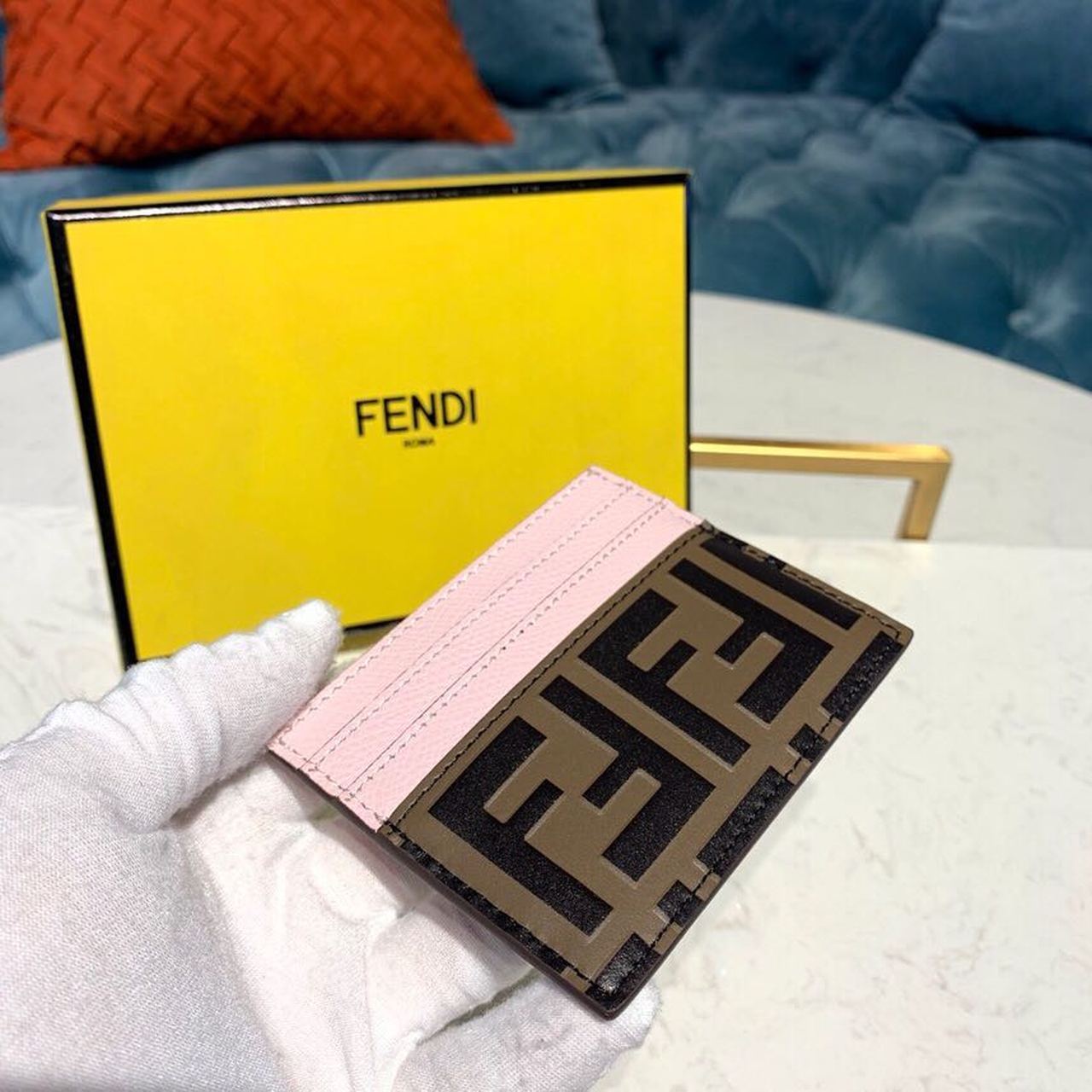 Fendi Card Holder Light Pink