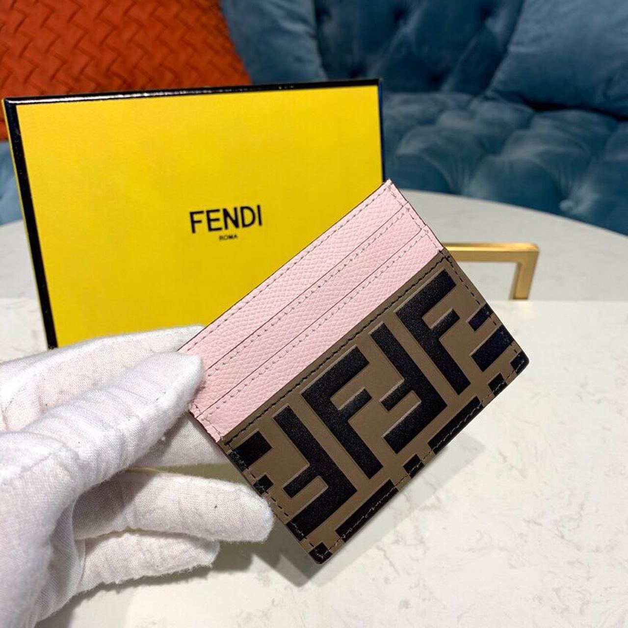 Fendi Card Holder Light Pink