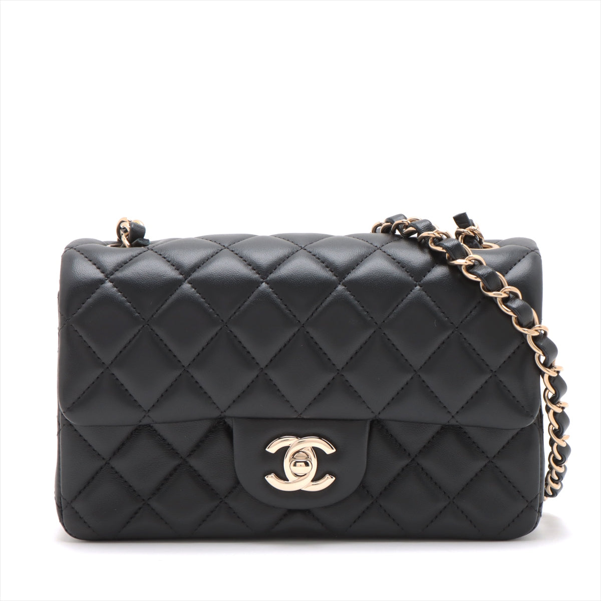 Chanel Mini Matrasse 20  Single Chain Single Chain Bag Black G  A69900