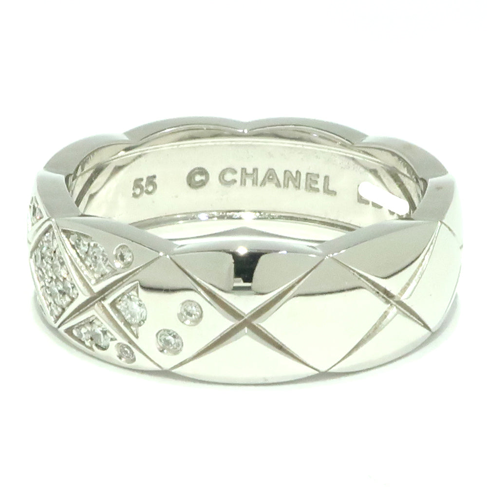 Chanel Jewelry CocoCrash Ring J10865 Diamond #55 K18 750 White G Box Wedding Wedding