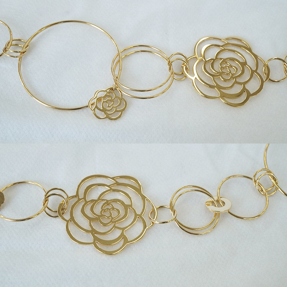 Chanel Camellia K18YG 750 Yellow G Flower Hoop