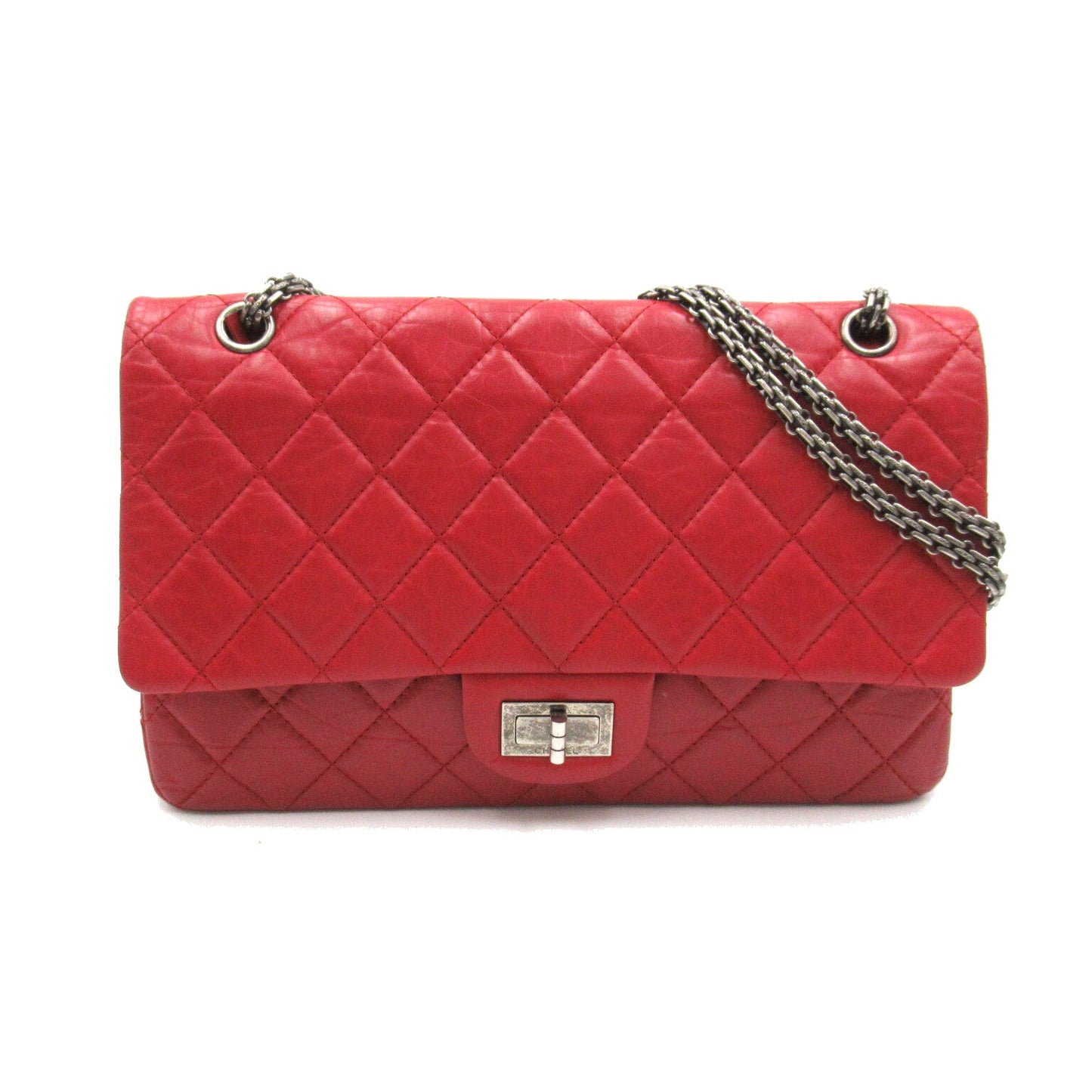 CHANEL 2.55 Chain Shoulder Bag  Red 2.55 Chain Shoulder