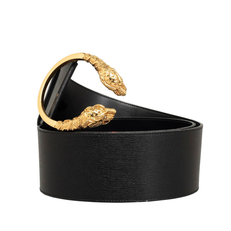 GUCCI Gucci 037 1669 Belt Leather Black Men's Market