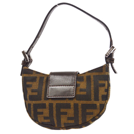 Fendi 1990s Zucca Handbag Micro Brown