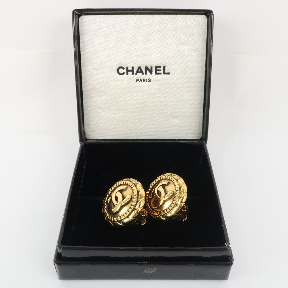 Chanel Chanel Coco Mark Earring Vintage G Plated Bronze  17.0g COCO Mark  【 Secondary】 A  Earring Vintage Earring