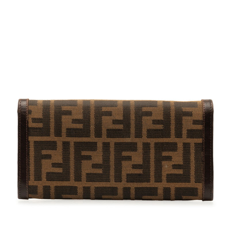 Fendi Zucca Long Wallet 30851 Brown Canvas Leather  Fendi