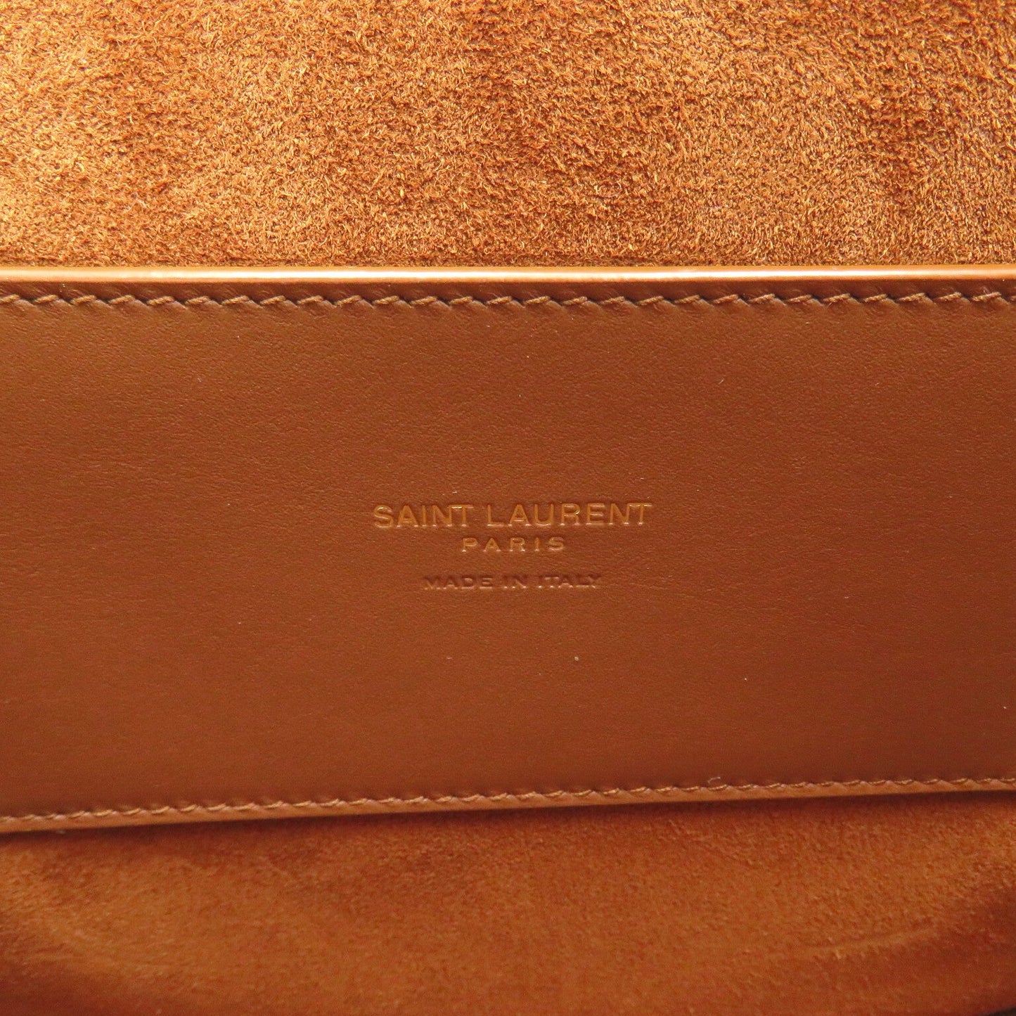 Saint Laurent Her Bag Holder Bag Cotton Leather  Beige/Brown/Natural/Brown