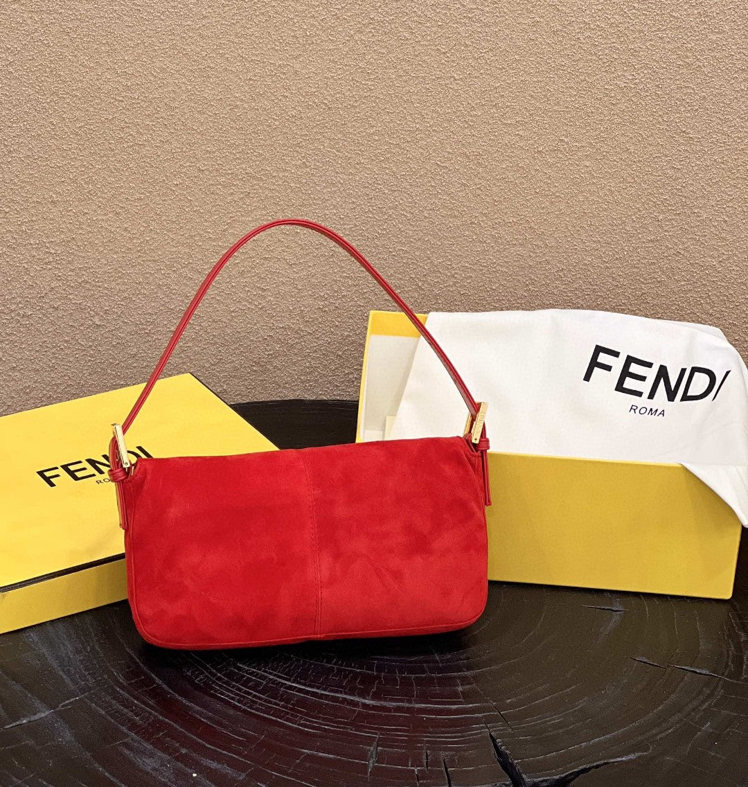 Fendi Baguette Red Bag For Woman 25cm/9.5in