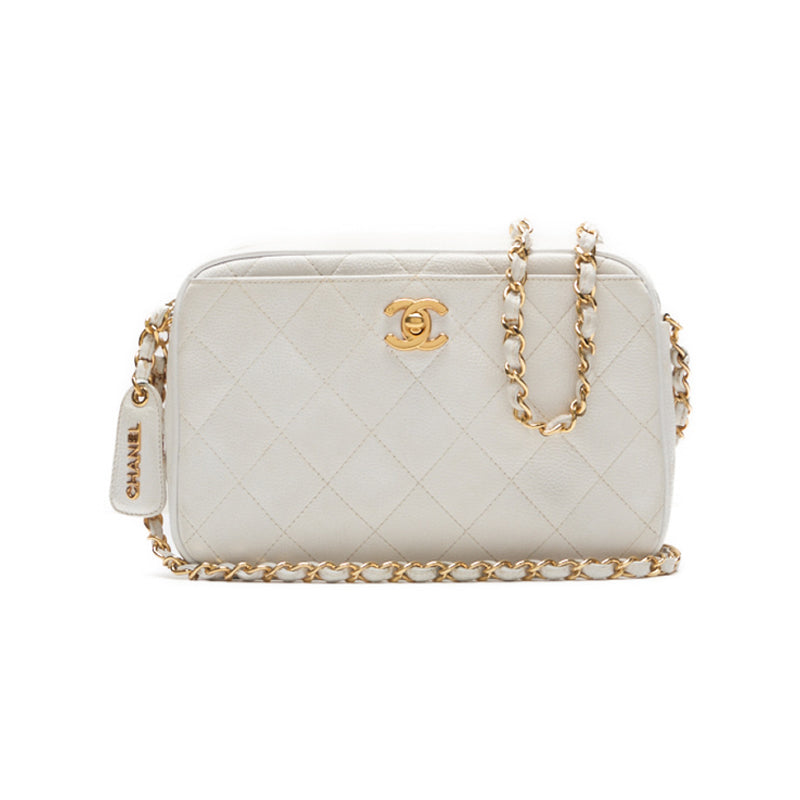 CHANEL CHANEL Matrasse Turn-Lock Chain Sder Caviar S White  Shell Bag Mini Shoulder Bag  Bag Hybrid 【 Ship】 Honeymoon Online