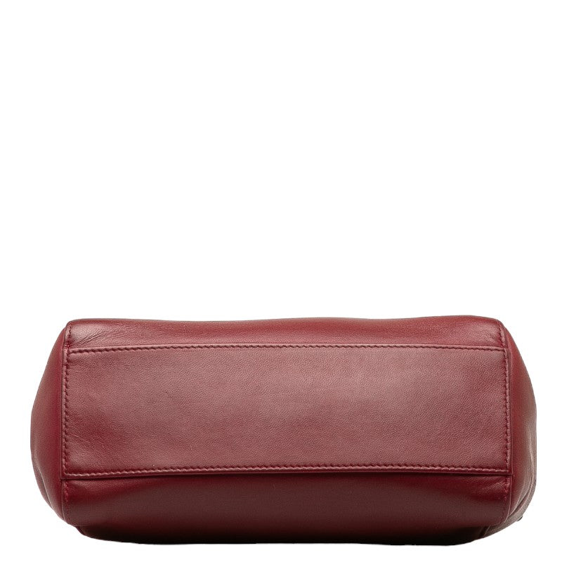 FENDI Peekaboo Handbag in Leather Red 8BN244