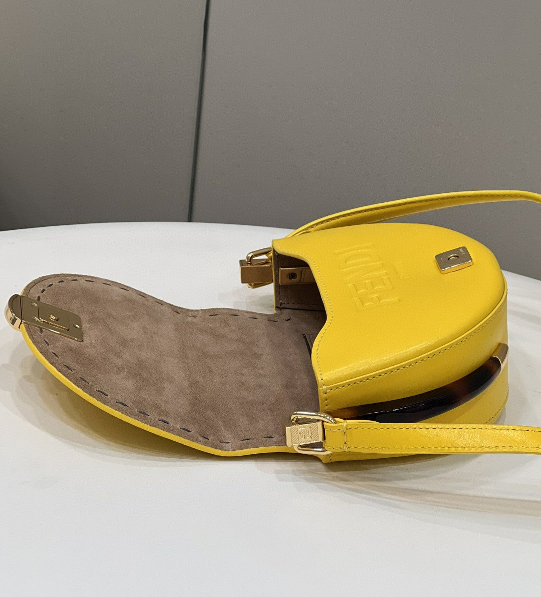 Fendi Moonlight Saddle Yellow Bag For Woman 19cm/7.5in