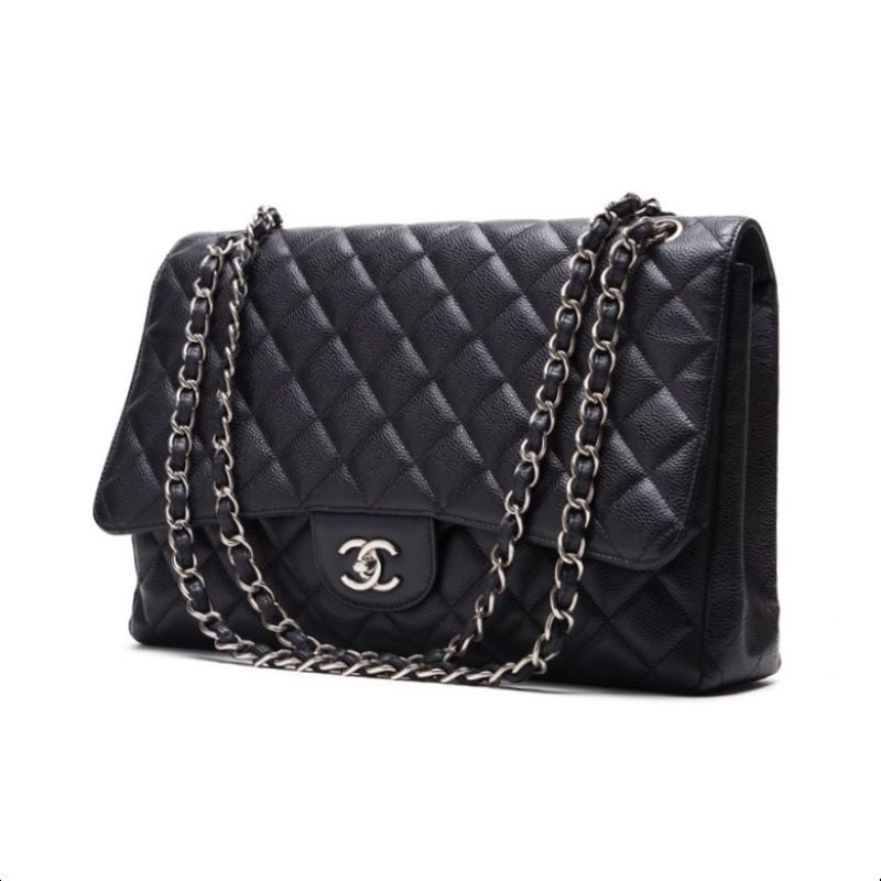 CHANEL Deca Double Flap Chain Shoulder Caviar S Black  Shoulder Bag Mini Shoulder Bag  Bag Hybrid 【 Delivery】 Netherlands Online