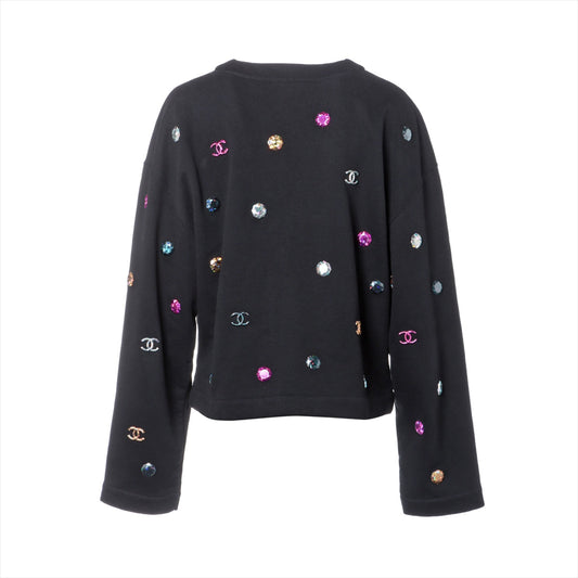 Chanel Coco Button P71 Cotton Cardigan 50  Black P71493K10289