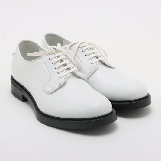 Prada 5 1/2  Leather Shoes White 2EG394 Logo