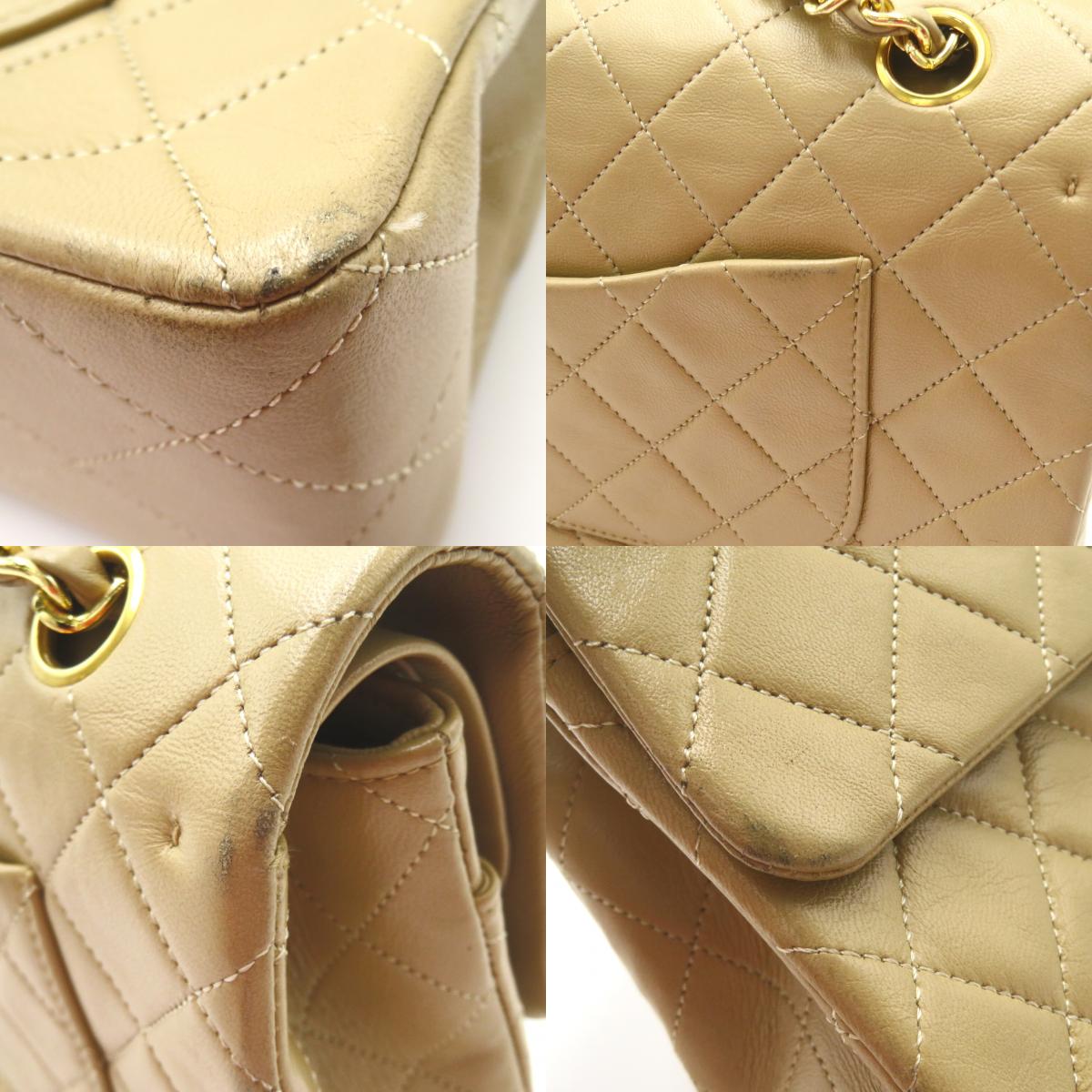 Chanel Double Flap Chain Shoulder Shoulder Bag  Beige Ladies Ladies Ladies Ladies Ladies Ladies Ladies Ladies Ladies Ladies