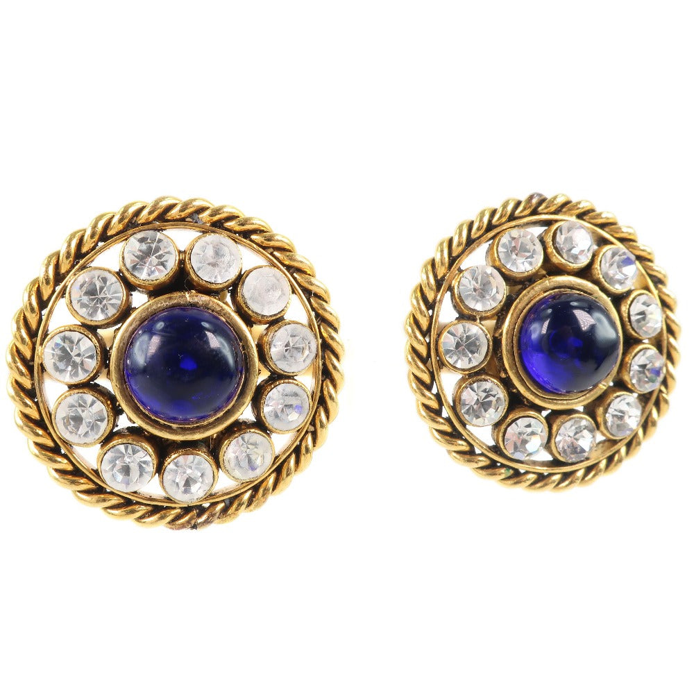 【Suale  OFF】Chanel CHANEL Earring G   Rhinestone Blue 23  31.5g  【Supersale】 A-rang Earring   & Buy