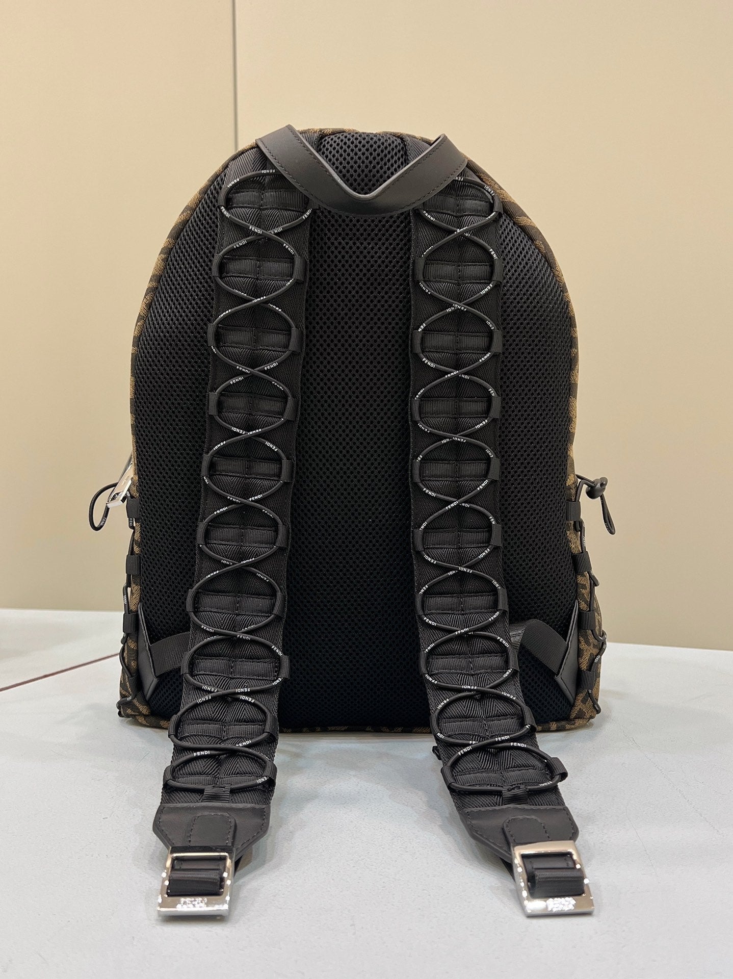 Fendi Backpack In Brown FF Vertigo Fabric Bag