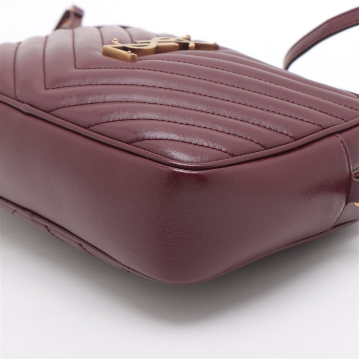 Saint Laurent Lounge Camera Leather Shoulder Bag Bordeaux 520534