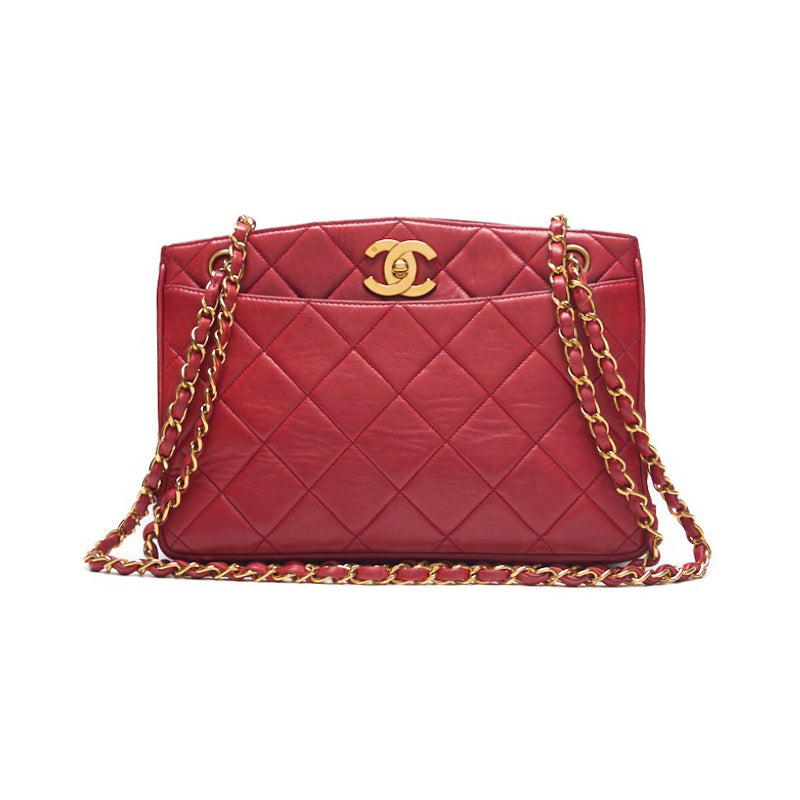 CHANEL/Chanel Matrasse Decacoco Turnlock Double Chain Shoulder  Red   Shoulder Bag  Shoulder Bag Hybrid 【 Ship】 Ladies Shoulder  Online