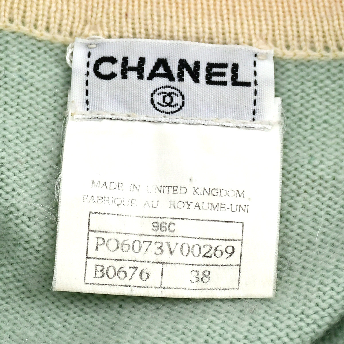 Chanel Sleeveless Vest Light Green 96C #38