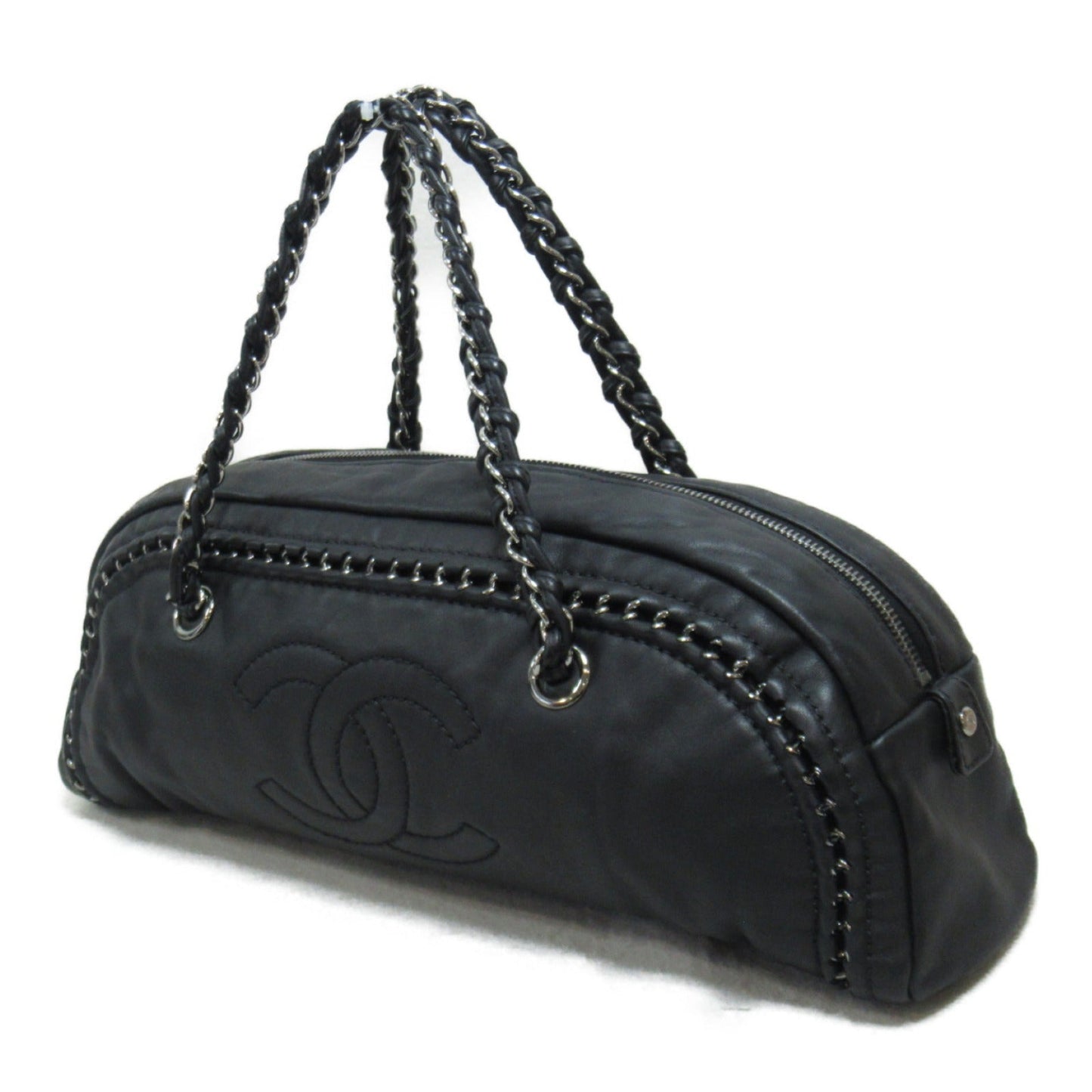 CHANEL CHANEL LUGUARY LINE BOSTON BAG BOSTON BAG LADY BLACK