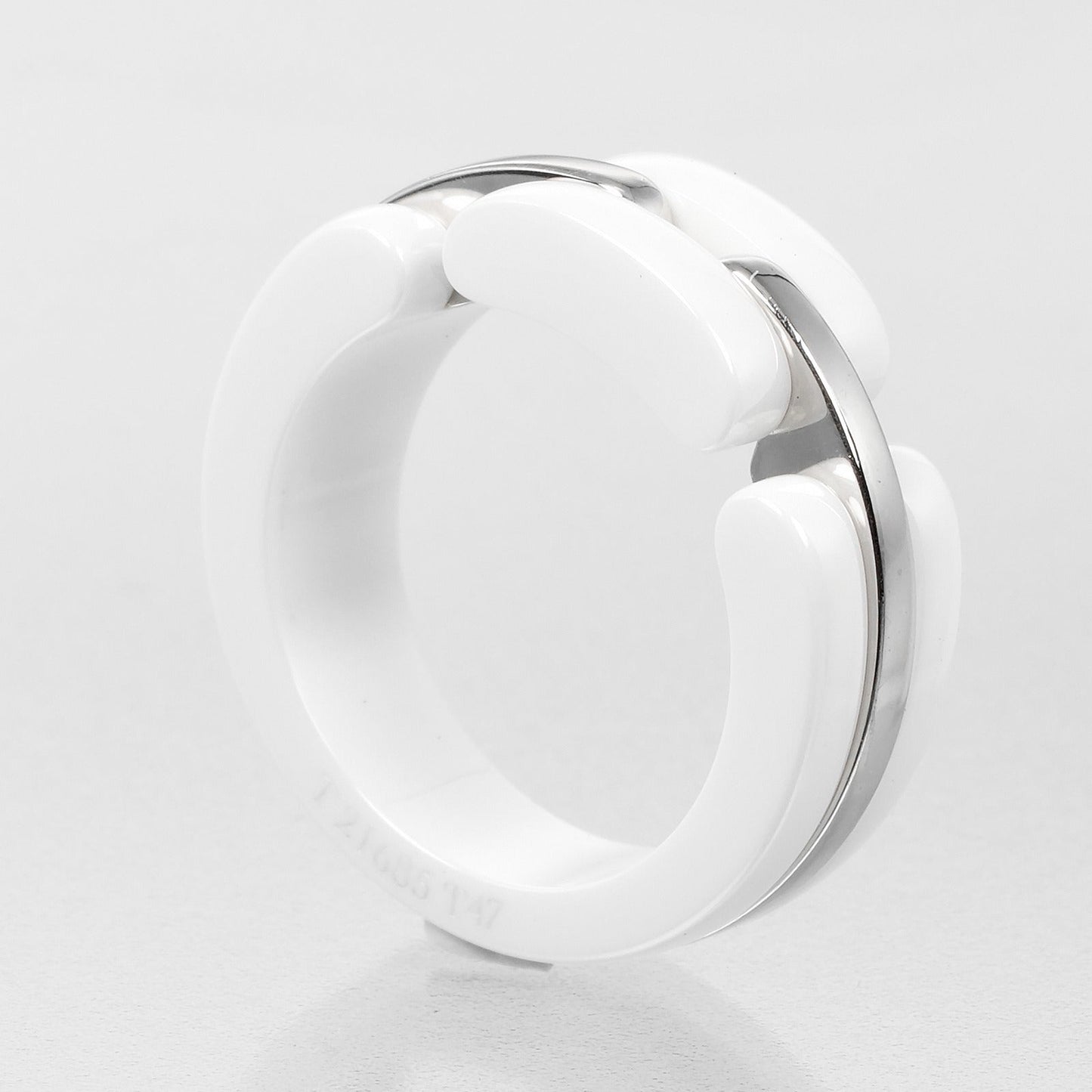 Chanel Ultra Collection 6.5 Ring Ring K18 WG White G White Ceramic  6.34g