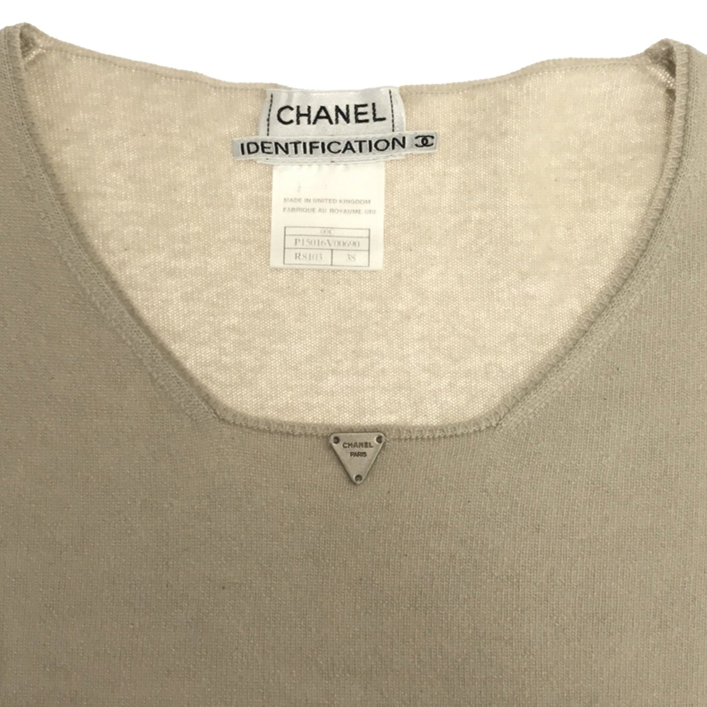 Chanel Half-Handed s Clothing Tops Cashmere  Beige P15016V00690