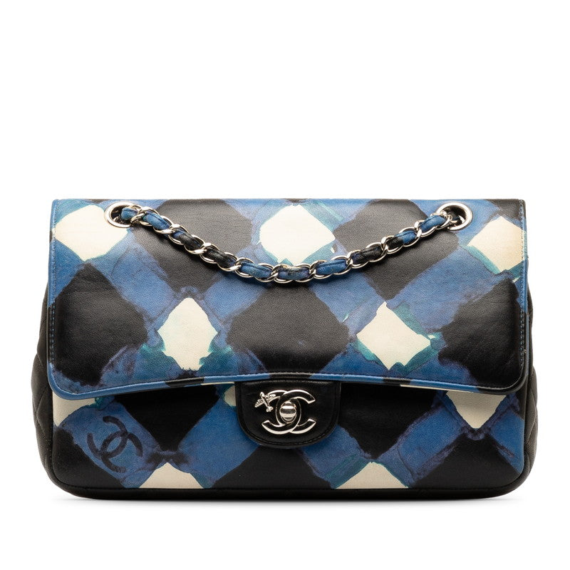 Chanel Yale Chain Matrasse Chain Shoulder Bag Black Blue Multicolor   CHANEL